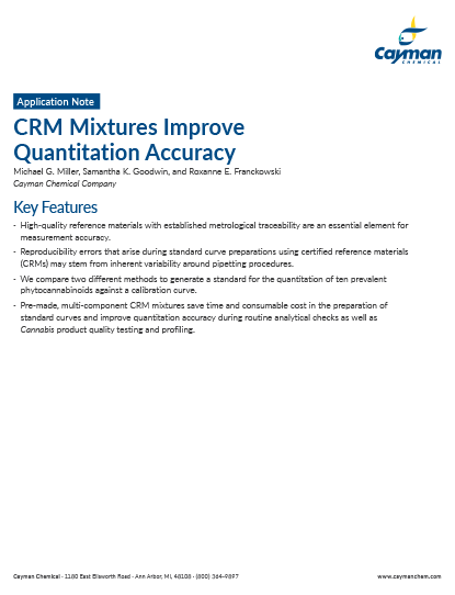 <div>CRM Mixtures Improve Quantitation Accuracy<br></div>